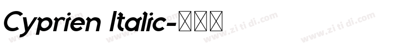 Cyprien Italic字体转换